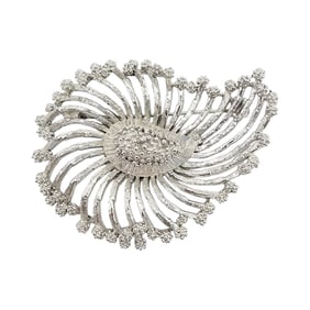 Lisner Vintage Silver Tone Unique Flower Brooch