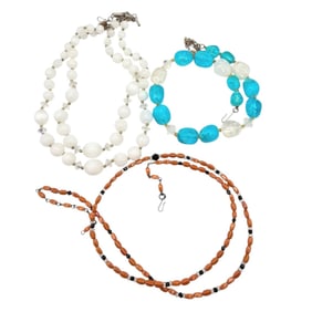 Lisner Vintage Lot 3 Bead Necklaces