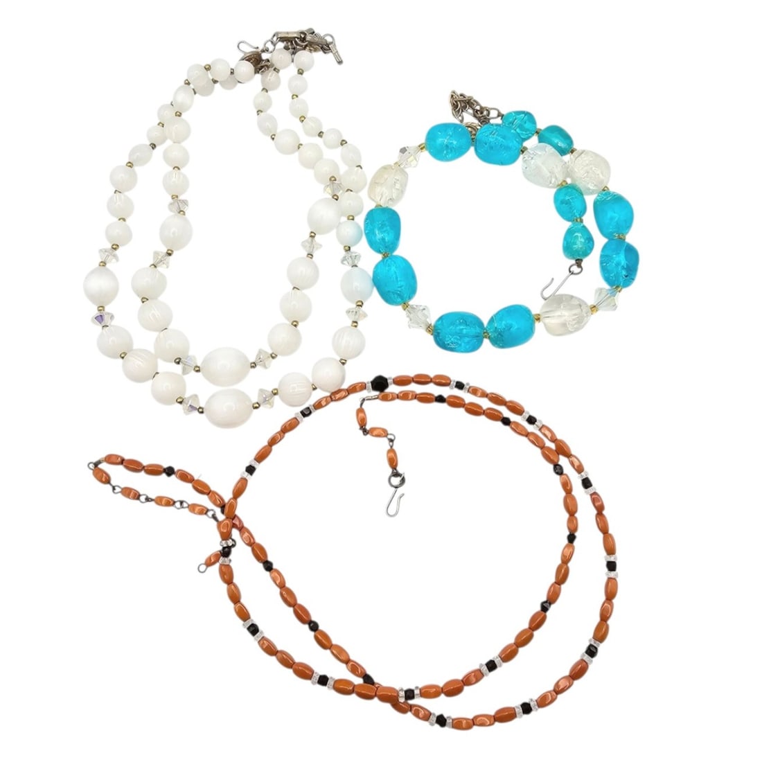 Lisner Vintage Lot 3 Bead Necklaces: Lisner Vintage Lot 3 Bead Necklaces