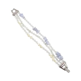 Swarovski Crystal Agate Silver Tone Bracelet