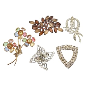 Lot Rhinestone Brooches
