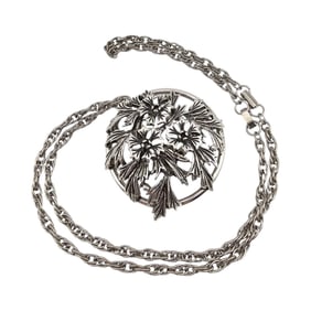 Judy Lee Silver Tone Floral Necklace