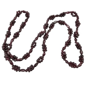 Vintage Garnet Cluster Necklace
