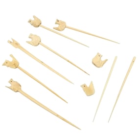Vintage Ivory Carved Hors D'oeuvre Picks Lot