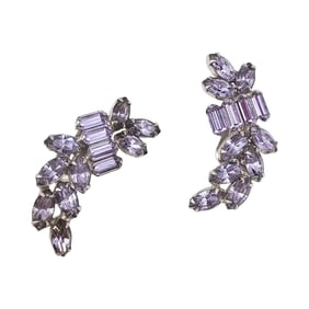 Weiss Light Blue Rhinestone Earrings