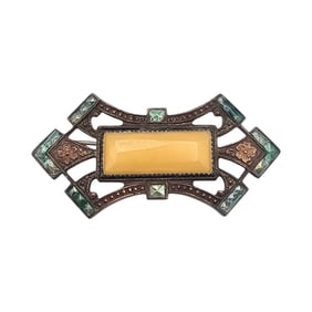 Czech Vintage Rhinestone Brooch