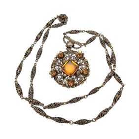 Czech Vintage Rhinestone Necklace