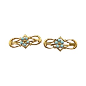 Czech Vintage Blue Enamel Pins