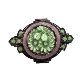 Czech Vintage Mother Of Pearl Brooch