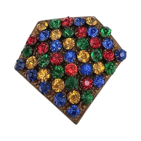 Czech Vintage Rhinestone Brooch