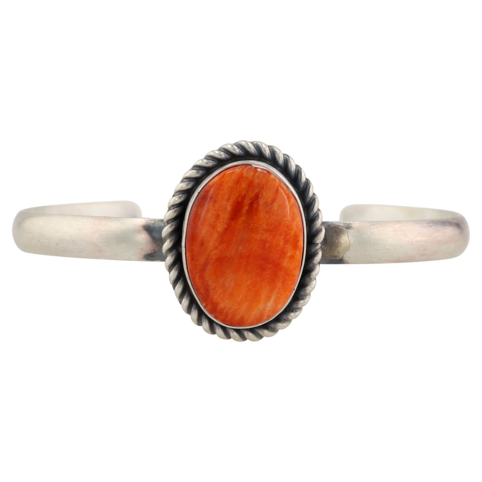 Antionette Martinez Navajo Spiny Oyster Sterling Silver Cuff Bracelet (1 of 8)