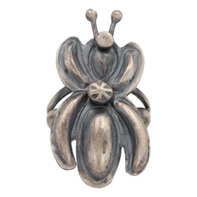 Tim Yazzie Sterling Silver Firefly Ring