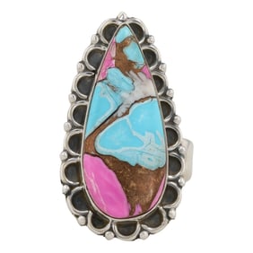 HaDa Collection Sterling Silver Cotton Candy Statement Ring