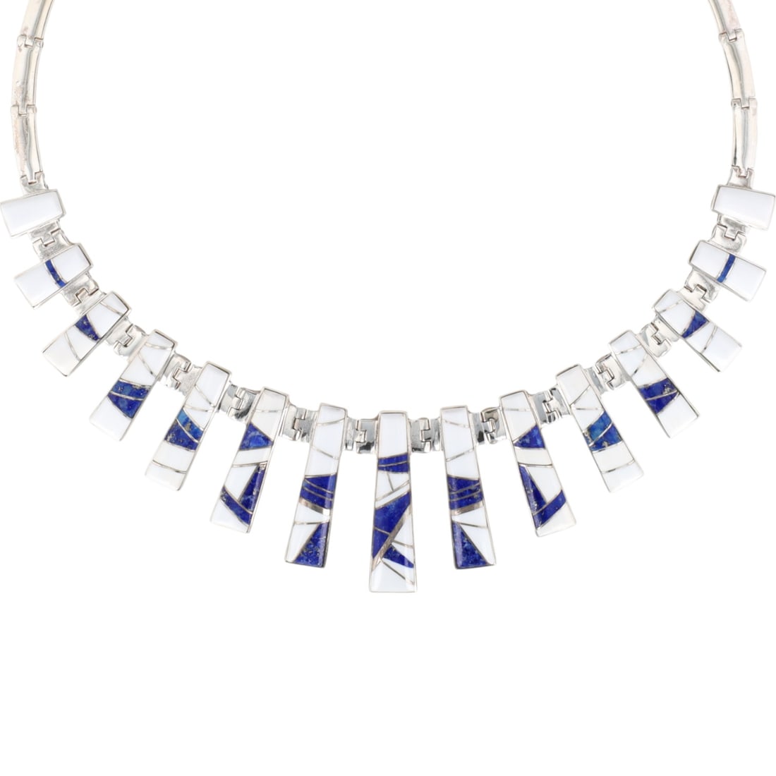 Tracy Peshlakai Navajo Sterling Multi-Stone Inlaid Necklace (1 of 8)