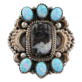 HaDa Collection Sterling Silver Multi-Stone Cluster Ring