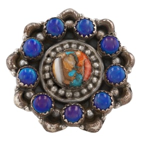 HaDa Collection Sterling Silver Multi-Stone Cluster Ring