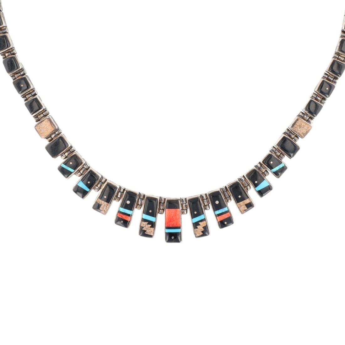 Al Tsosie Navajo Sterling Multi-Stone Night Sky Necklace (1 of 6)