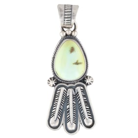 Marita Benally Navajo Palomino Stone Sterling Silver Pendant