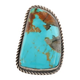 Donovan Nez Navajo Sterling Silver Turquoise Ring