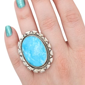 Running Bear Shop Sterling Silver and Turquoise Ring