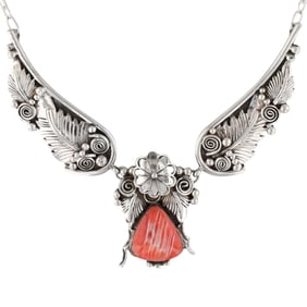 Loretta Delgarito Navajo Sterling Spiny Necklace