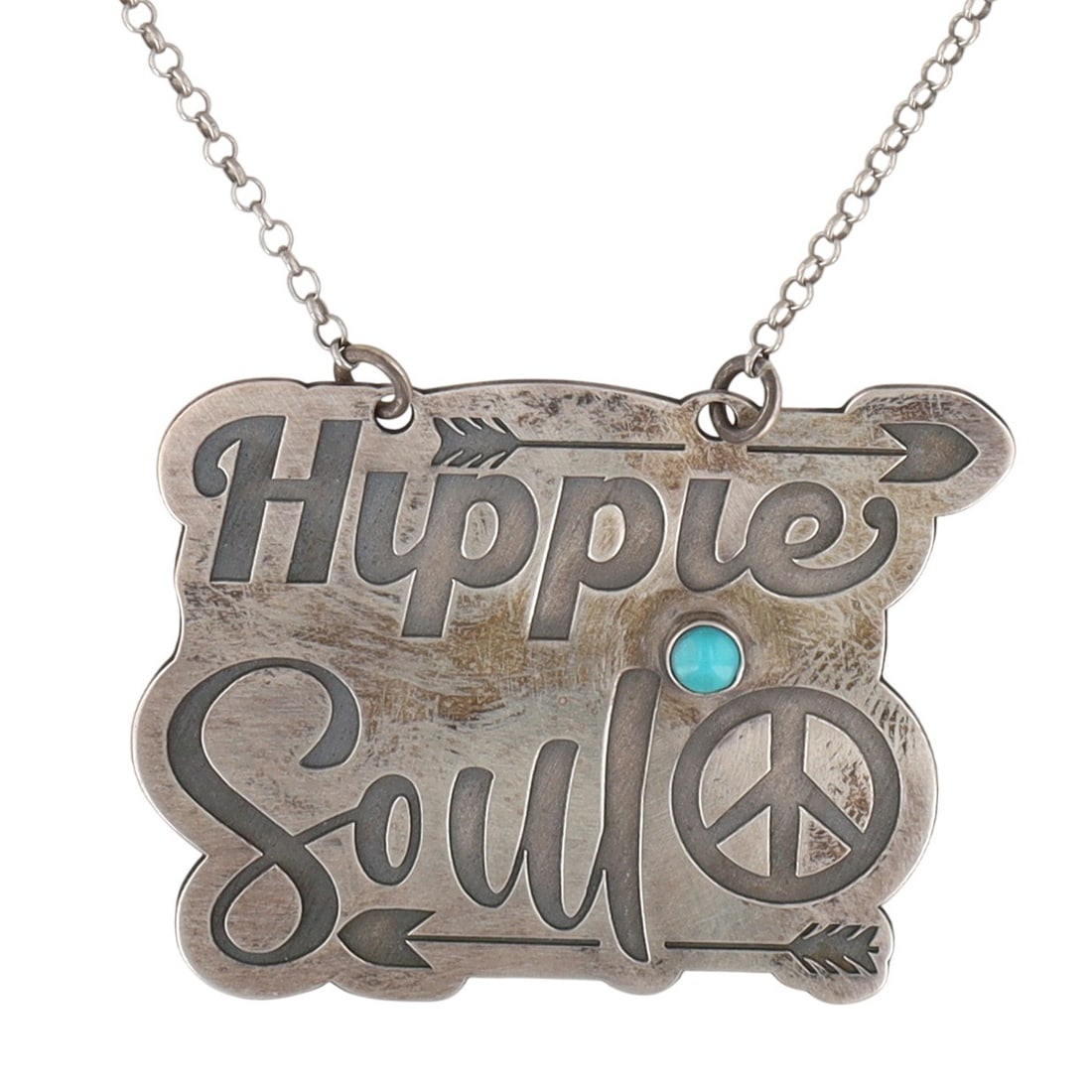 Hippie Soul' Sterling Silver and Kingman Turquoise Necklace (1 of 7)