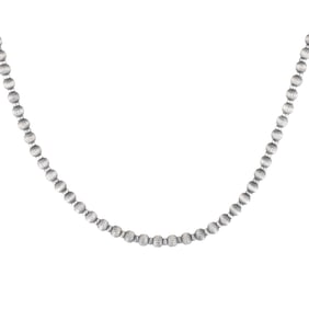 Navajo Made Sterling Designer Beaded Necklace