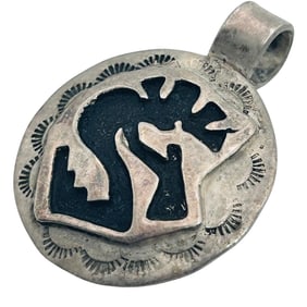 Yazzie Navajo Sterling Pendant 6.63 G