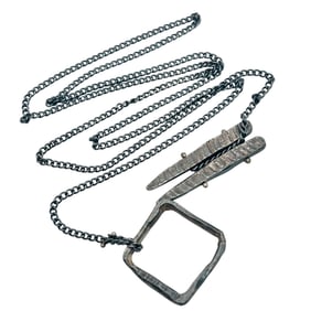 Native Toggle Clasp Sterling Curb Chain Necklace 15.94 G