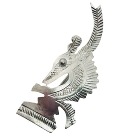 Native Sterling Feathered Horse Brooch 6.94 G