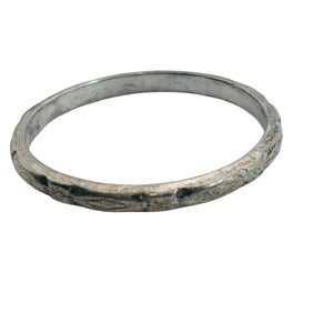 Native Sterling Etched Band Ring Size 7, 1.2 G