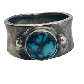 Southwest Turquoise Ring Signed ID Size 5.5, 3.3 G