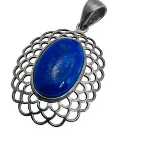 Southwest Lapis Lazuli Sterling Pendant 10.95 G