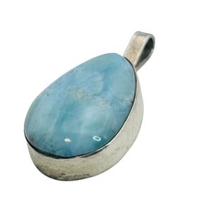 Southwest Larimar Sterling Pendant 3.33 G