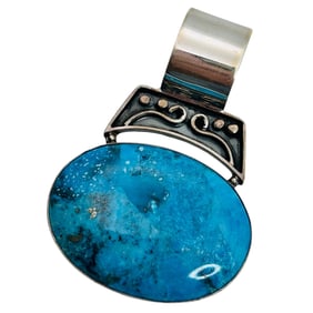Jay King Mind Find Desert Rose Trading Turquoise Sterling Pendant 24 G