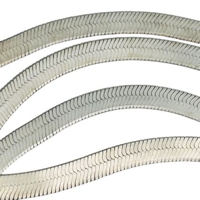 MILOR Italy, Sterling Flats Snake Chain Necklace 19.8 G