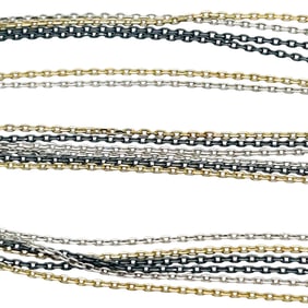 Sterling Triple Cable Chain Necklace 3.8 G