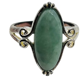 PAJ JADE Sterling Ring Size 8, 4.87 G