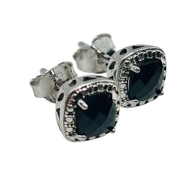 DBJ Sapphire, Sterling Stud Earrings 1.75