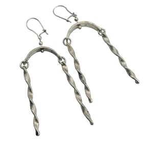 Sterling Dangle Earrings 10.31 G