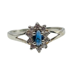 Sapphire Sterling Ring Size 7, 1.62 G