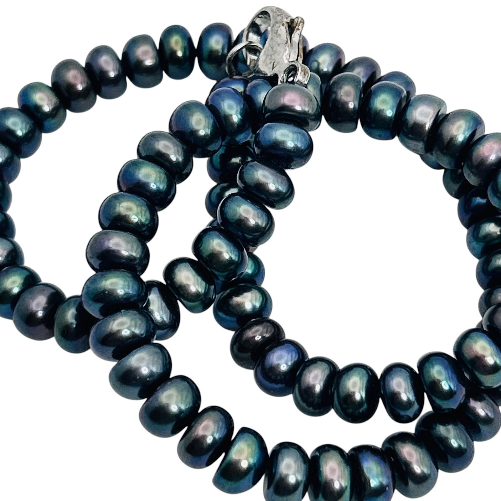Tahitian Pearl Sterling Necklace 34.6 G: Tahitian pearl Sterling necklace 34.6 g