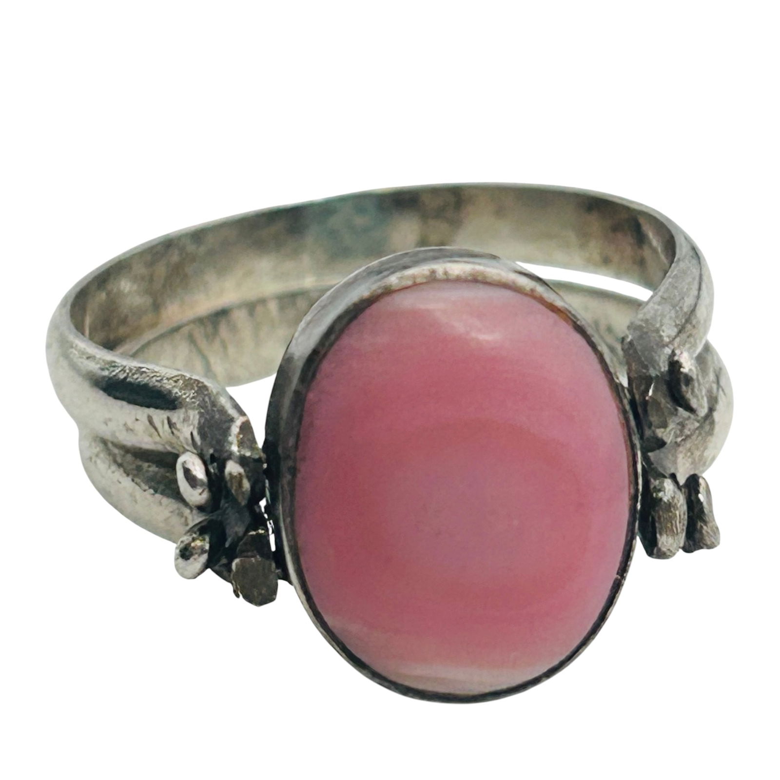 LARIMAR And Pink Stone Sterling Reversible Ring Size 10, 6.09 G (1 of 8)