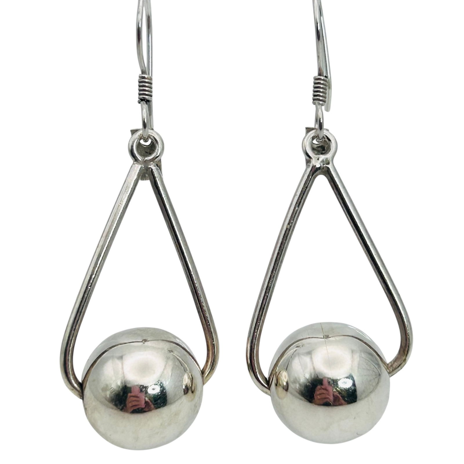 Sterling Ball Dangle Earrings 14.02 G (1 of 7)