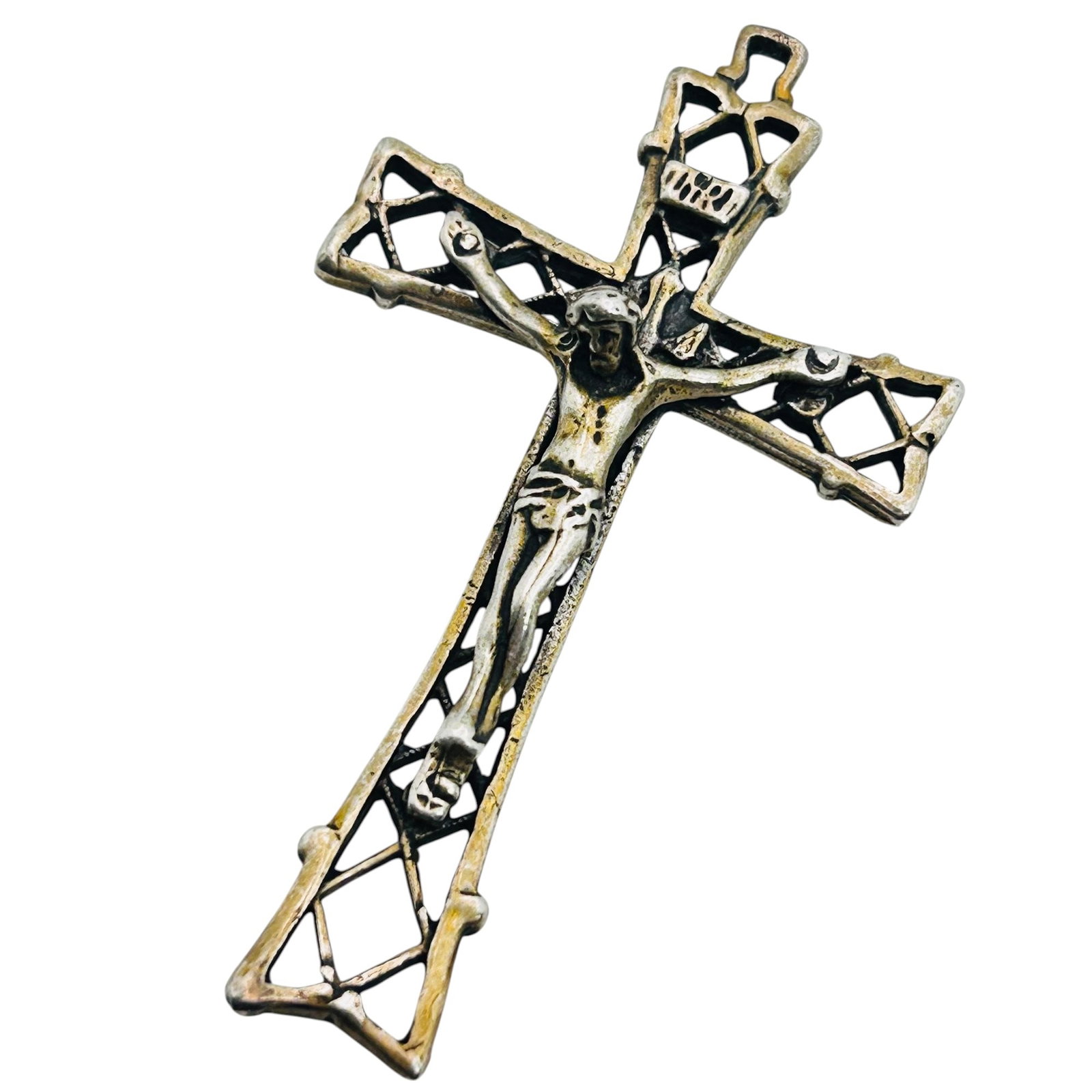 Italy, Sterling Crucifix Pendant 8.53 G: Italy Sterling crucifix pendant 8.53 g