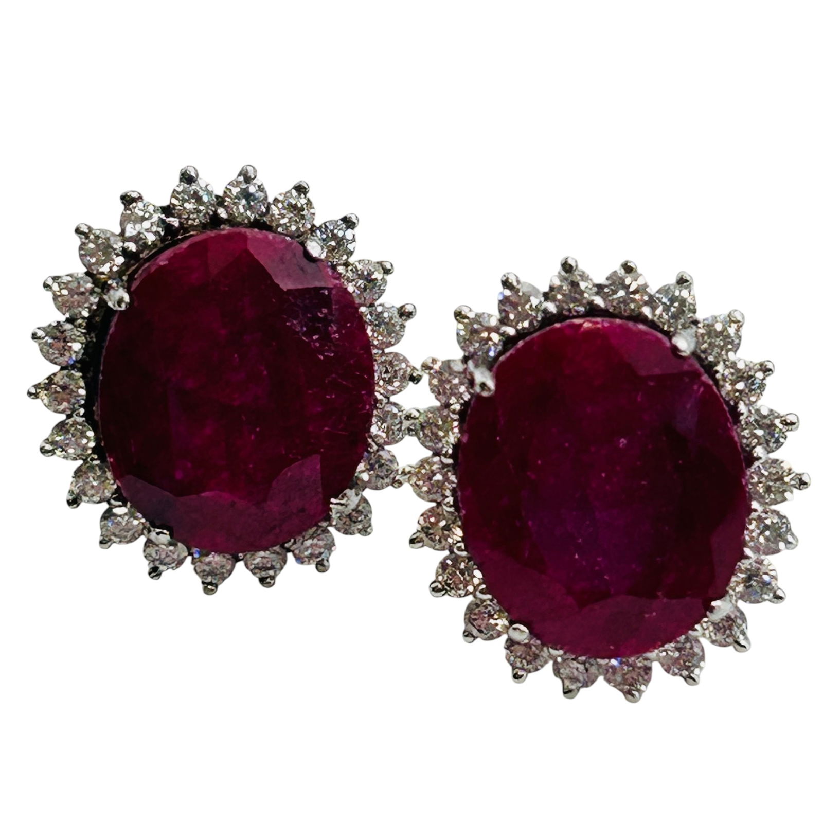 Ruby Sterling Round Earrings 5.57 g (1 of 6)