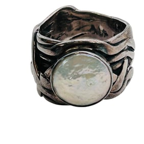SILPADA Sterling, Mother Of Pearl Ring Size 8, 13.43