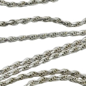 HAN Italy, Sterling Rope Chain Necklace 5.46 G