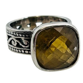 Brighton  Citrine Sterling Statement Ring Size 5.5, 8.1g