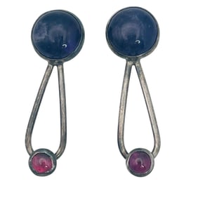 Amethyst Sterling Earrings 4.21g